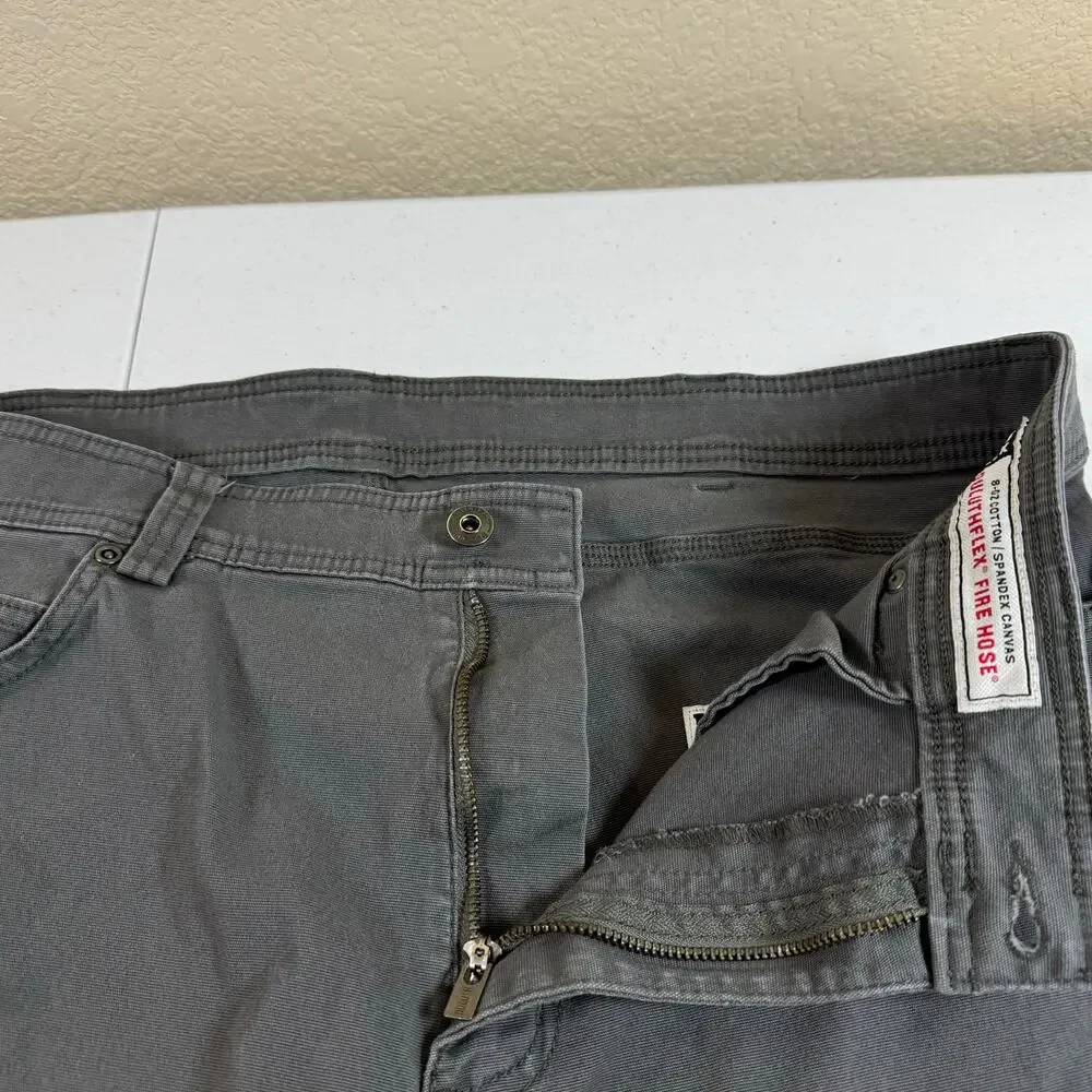 Duluth Trading Co Pants Mens 38x36 Act (38x33) Duluthflex Fire Hose Cargo Gray